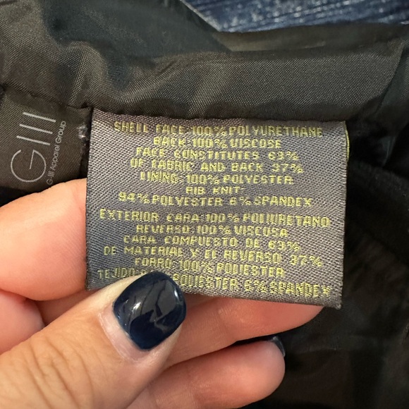 Kenneth Cole faux black Leather jacket. Gently used but in like new conditions. - Picture 6 of 6